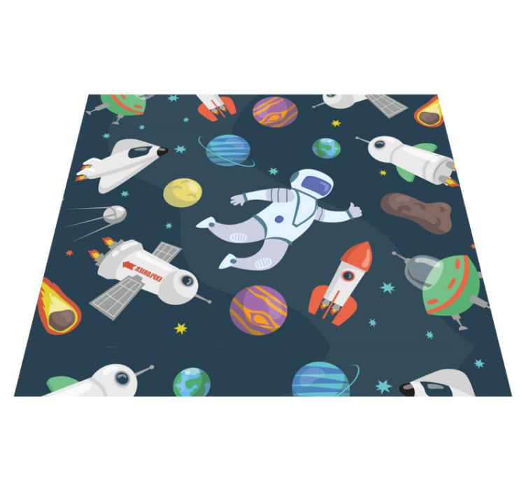 Vinyl teppich schlafzimmer raumschiffe - TenStickers