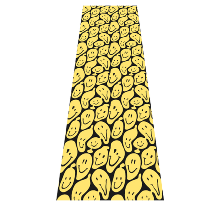 Vinyl teppich schlafzimmer mit graffiti smiley gesichtern - TenStickers