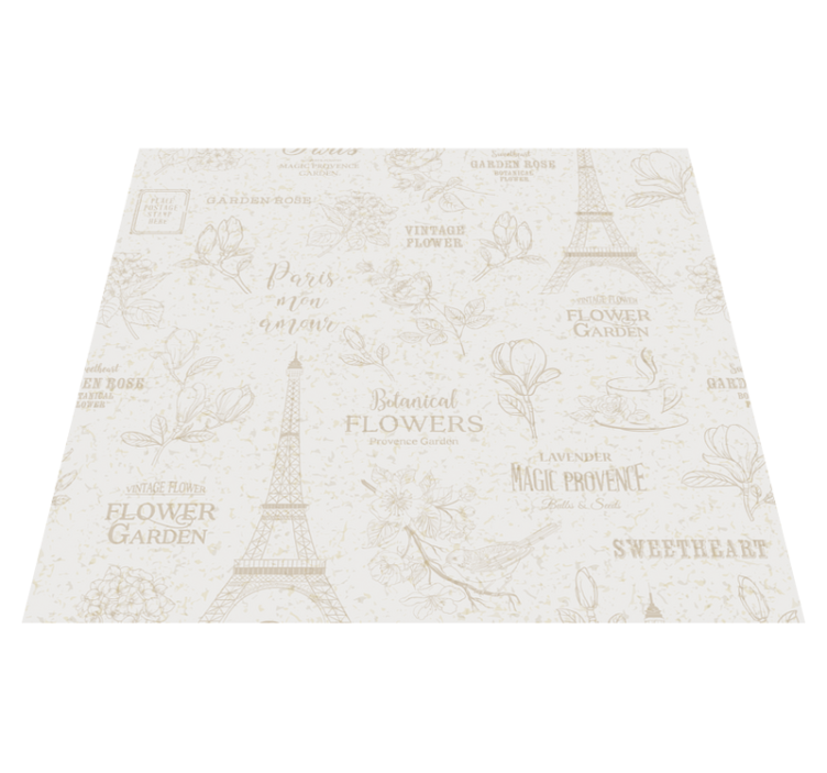 Vinyl teppich schlafzimmer im pariser stil - TenStickers