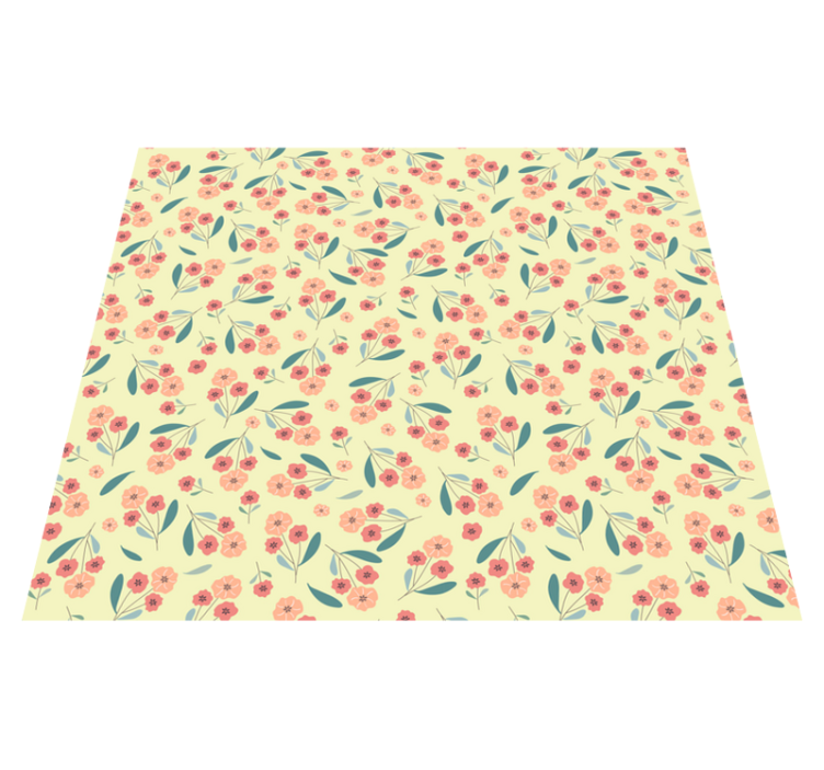 Vinyl teppich schlafzimmer mit rosenmuster - TenStickers