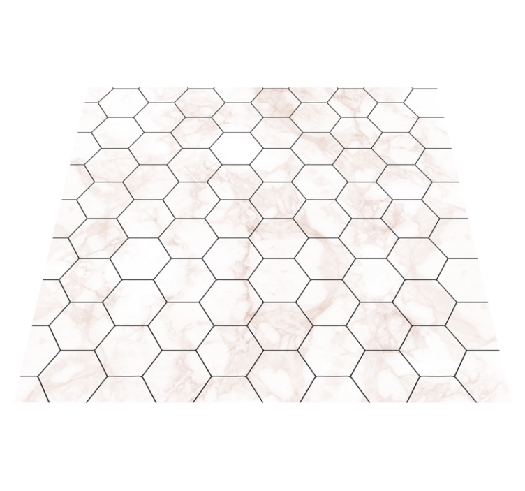 Vinyl teppich schlafzimmer marmor hexagonfliesen - TenStickers