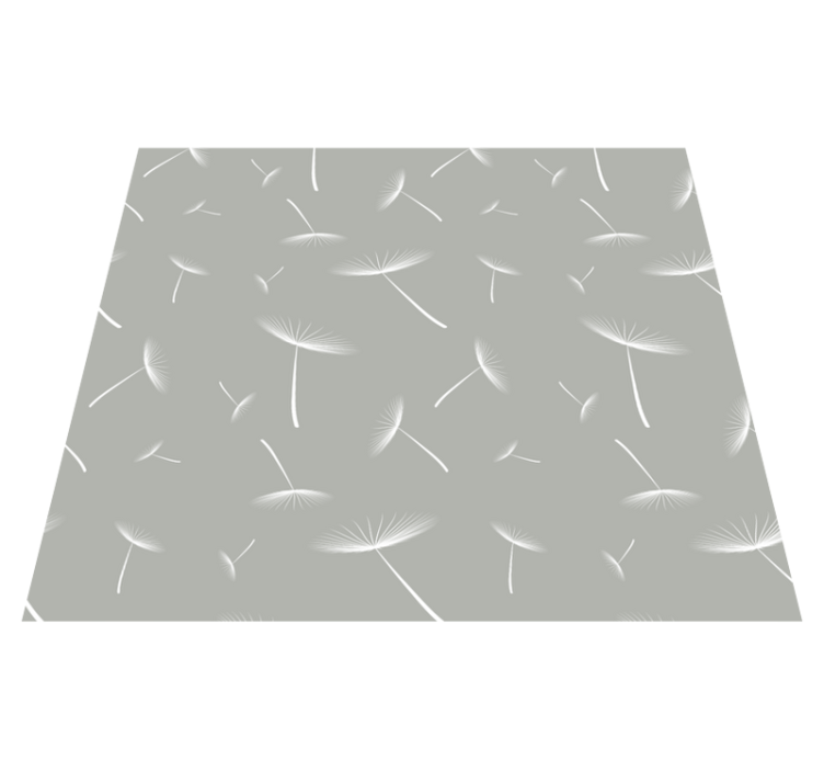 Vinyl teppich schlafzimmer grau blumig hell - TenStickers