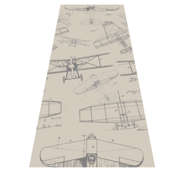 Vinyl teppich schlafzimmer im vintage design - TenStickers