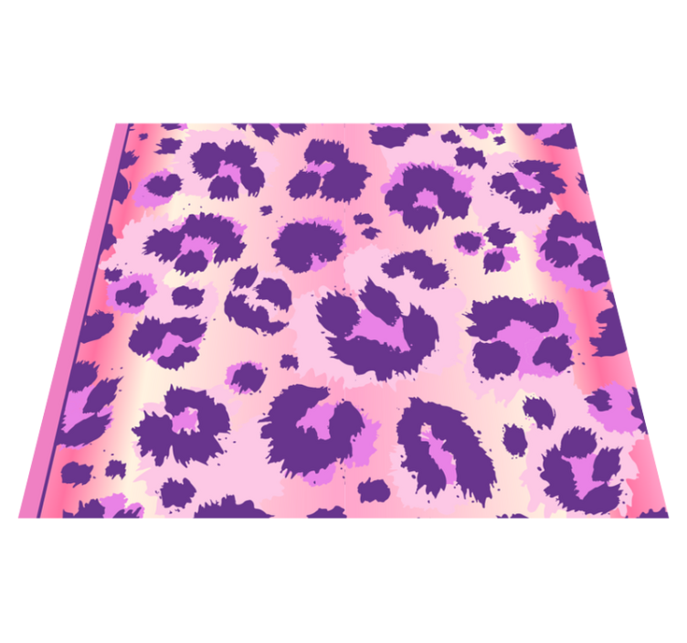 Vinyl teppich schlafzimmer in pinkem leopardenfell - TenStickers