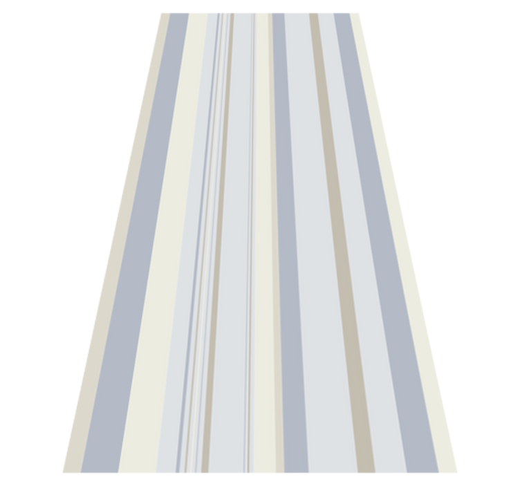 Vinyl teppich schlafzimmer in blau und beige streifen - TenStickers