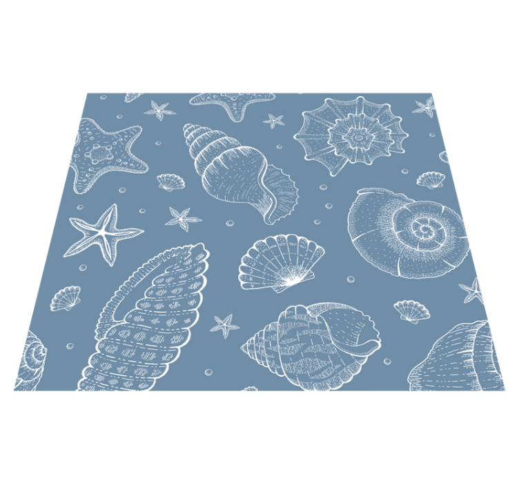 Vinyl teppich schlafzimmer meeresleben und muscheln - TenStickers