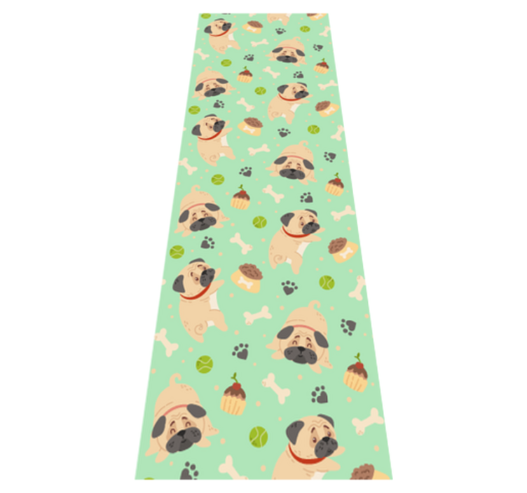 Vinyl teppich schlafzimmer fetter bulldogge mit knochen - TenStickers