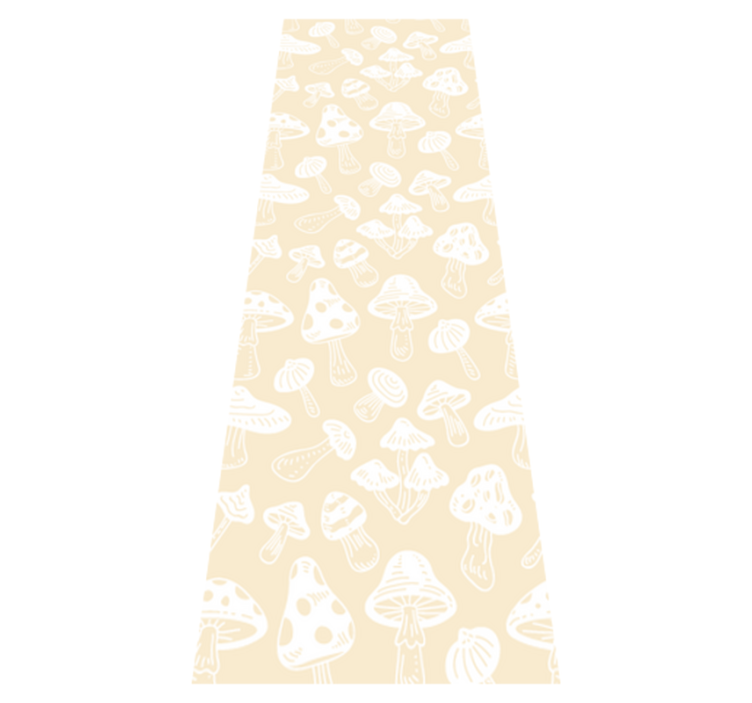 Vinyl teppich schlafzimmer mit beigen pilzdesigns - TenStickers