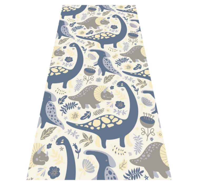Vinyl teppich schlafzimmer blaue dinosaurier nordischer stil - TenStickers