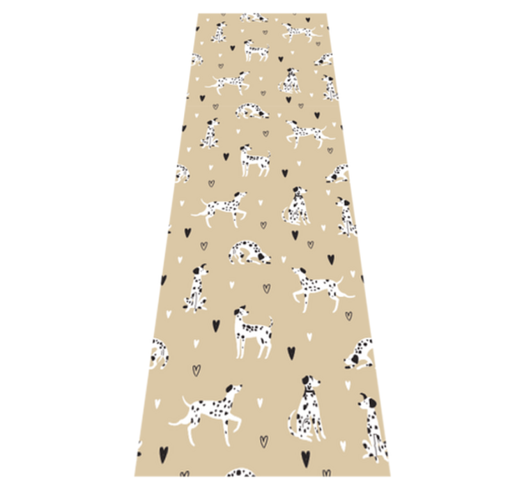 Vinyl teppich schlafzimmer mit beigem hundemuster - TenStickers