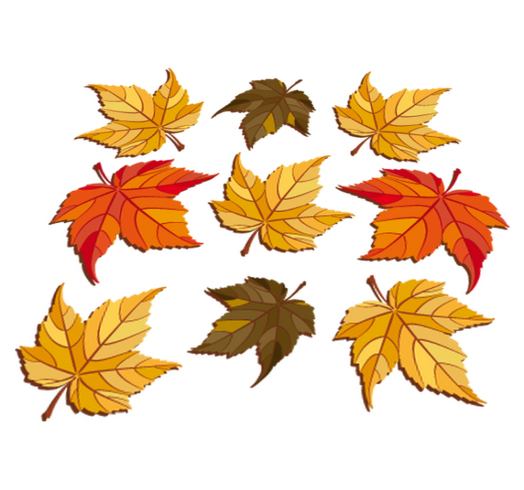 Vinyl teppich natur herbstblätter - TenStickers