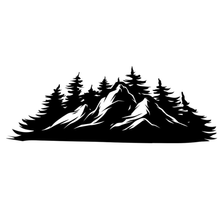 Vinyl teppich natur gebirgslandschaft - TenStickers