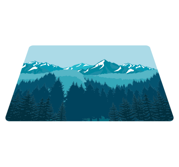 Vinyl teppich natur in voller blaugrüner landschaft - TenStickers