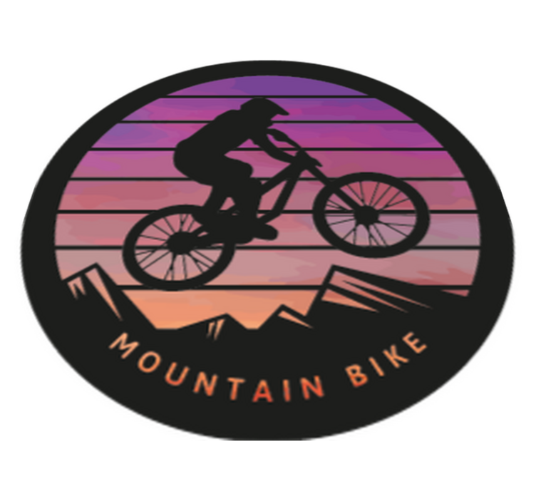 Vinyl teppich natur für bergbiker - TenStickers