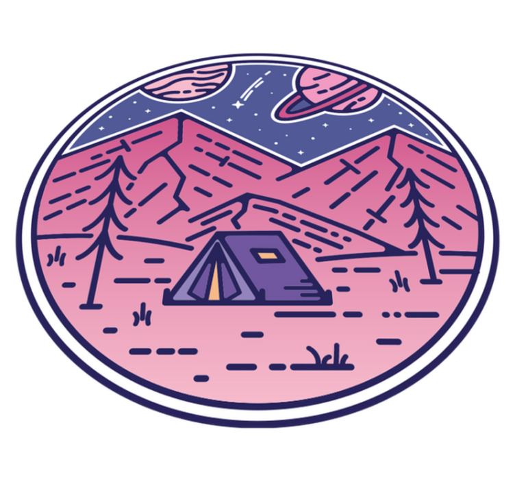 Vinyl teppich natur berge rosa - TenStickers