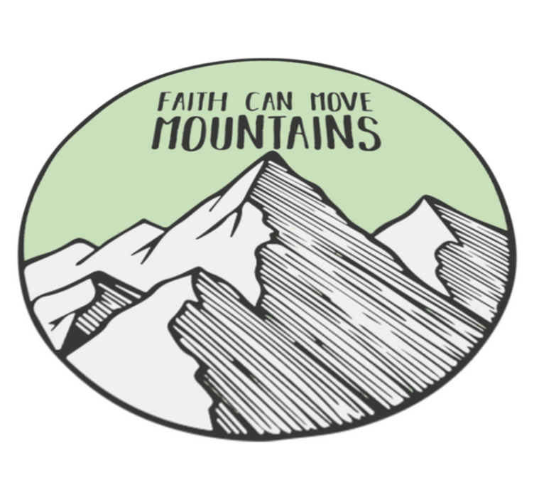 Vinyl teppich natur der glaube kann berge versetzen - TenStickers