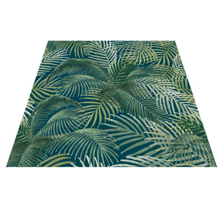 Vinyl teppich natur mit tropischem blattmuster - TenStickers