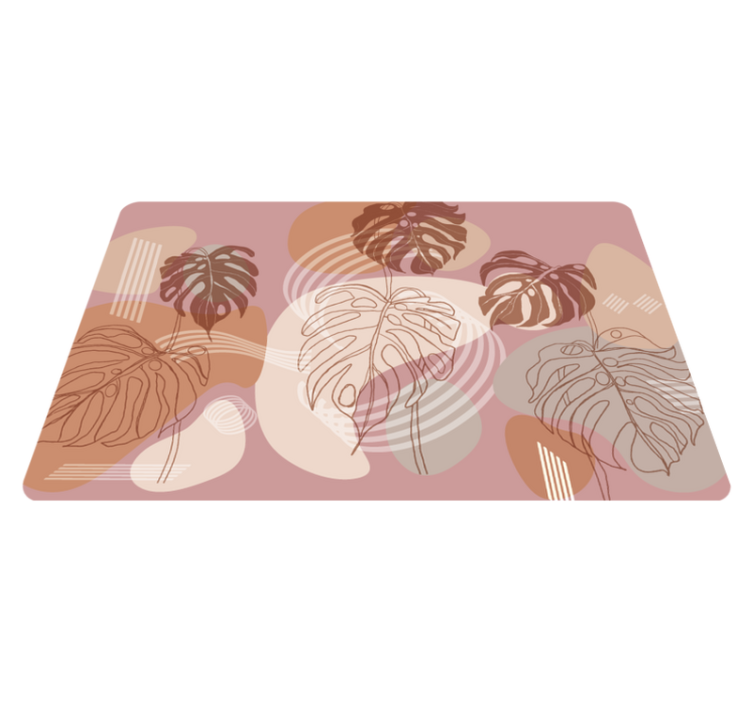 Vinyl teppich natur blattkontinuierliches muster - TenStickers