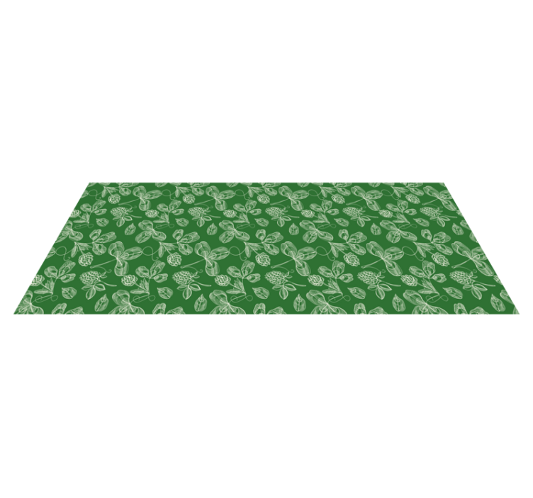 Vinyl teppich natur mit blattgrün-motiv - TenStickers