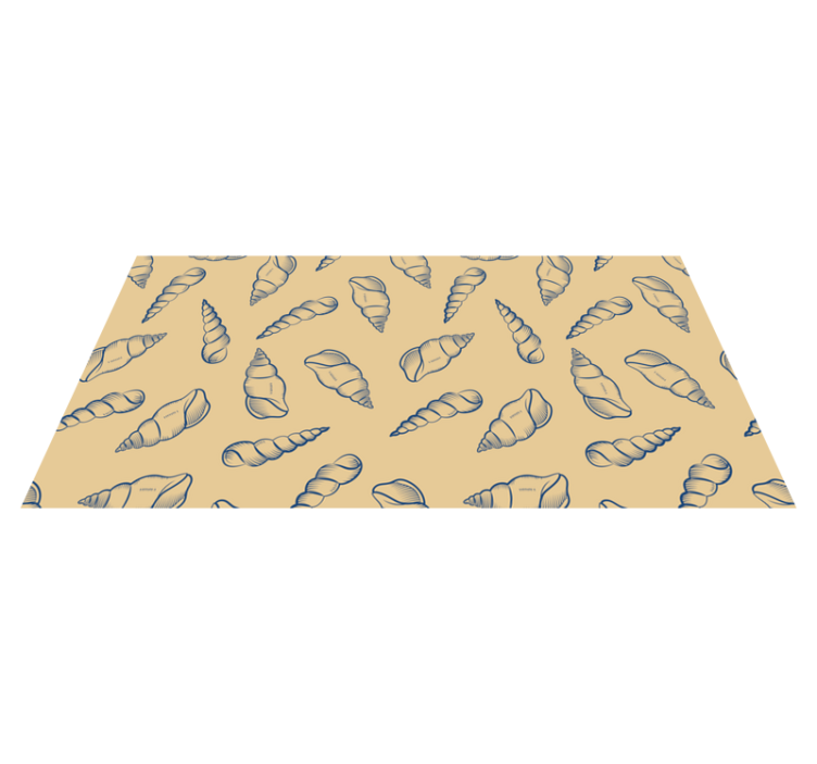 Vinyl teppich natur mit muschelmotiv komposition - TenStickers