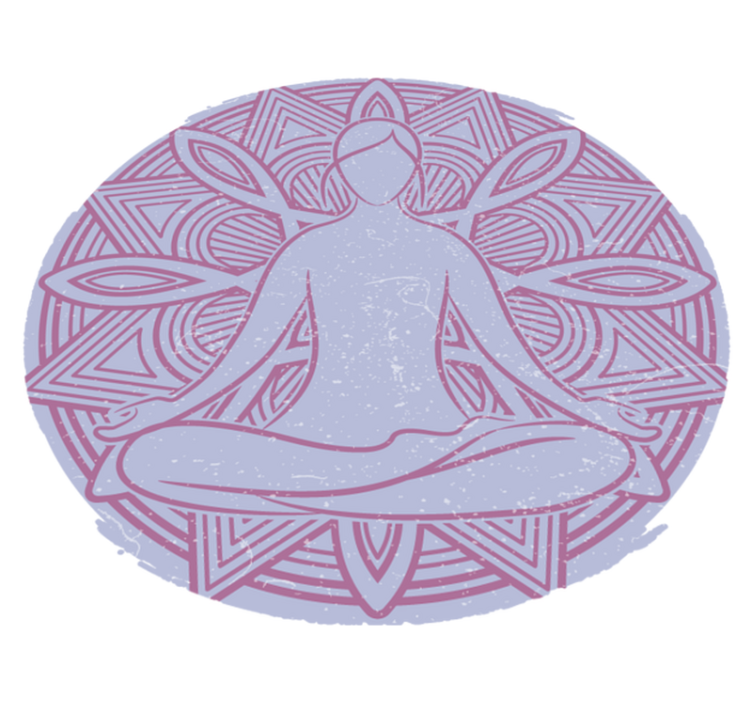 Vinyl teppich natur meditative mandala figur - TenStickers