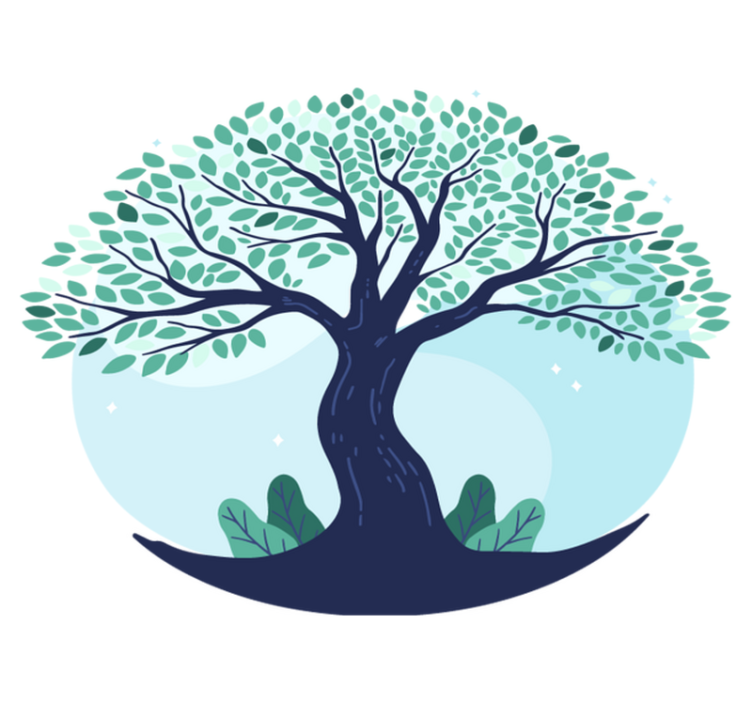Vinyl teppich natur mit üppigem baumdesign - TenStickers