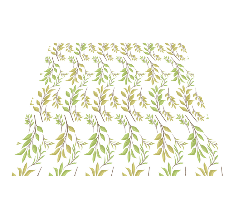 Vinyl teppich natur mit üppigem grünmotiv - TenStickers