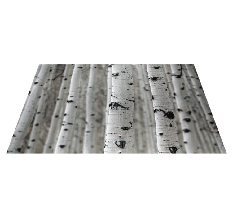 Vinyl teppich natur birkenwald szene - TenStickers