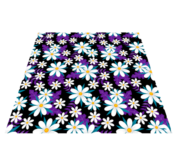 Vinyl teppich natur buntes blumenmuster - TenStickers