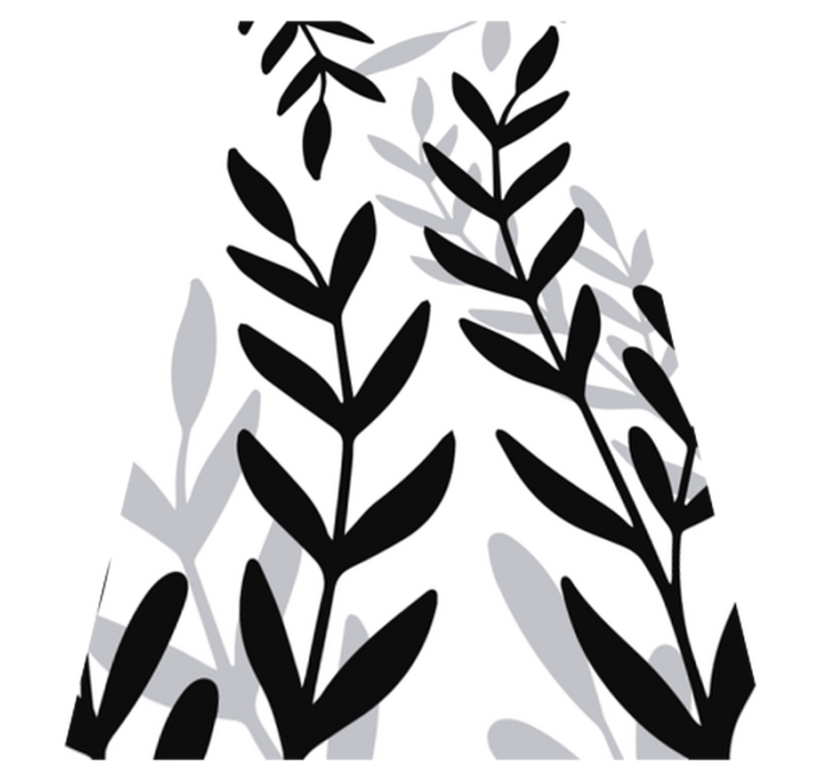 Vinyl teppich blumen mit transparentem pflanzenmotiv - TenStickers