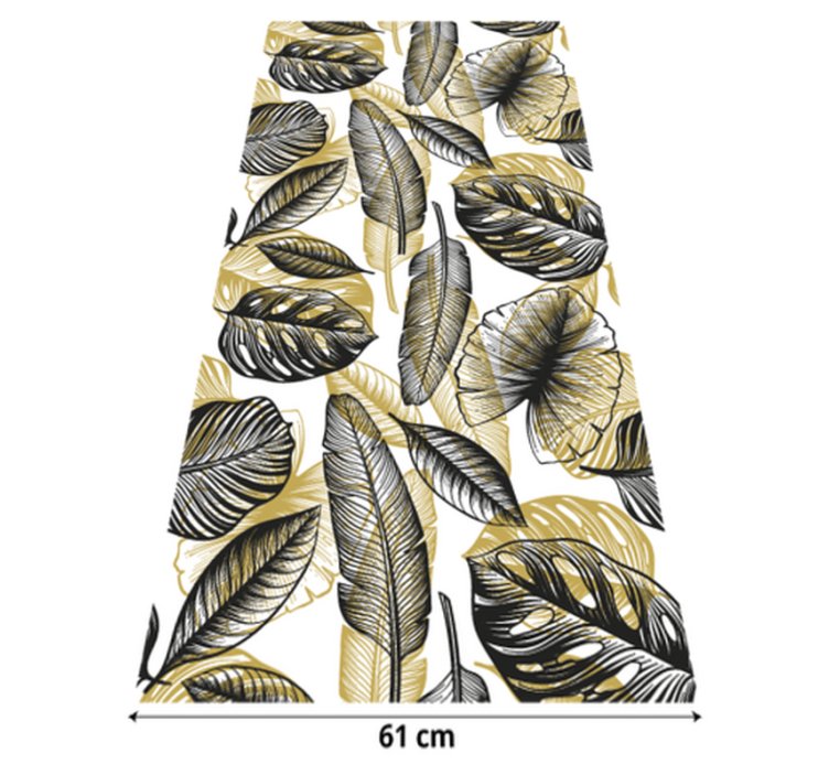 Vinyl teppich blumen elegante tropische pflanzen - TenStickers