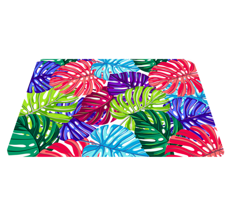 Vinyl teppich blumen monstera tropisch - TenStickers
