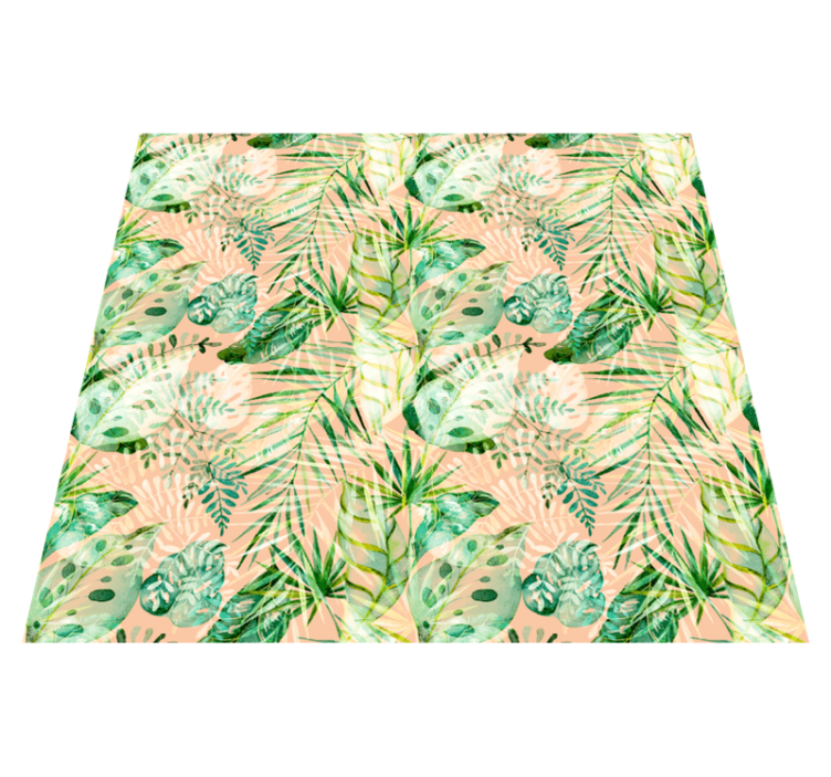 Vinyl teppich blumen im pinken blumenblatt design - TenStickers