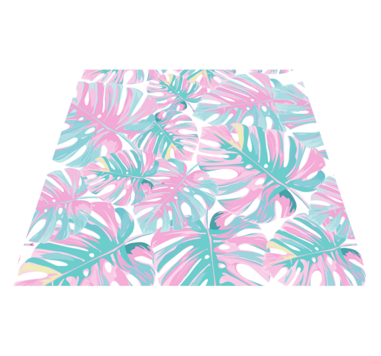 Vinyl teppich blumen monstera deliciosa muster - TenStickers