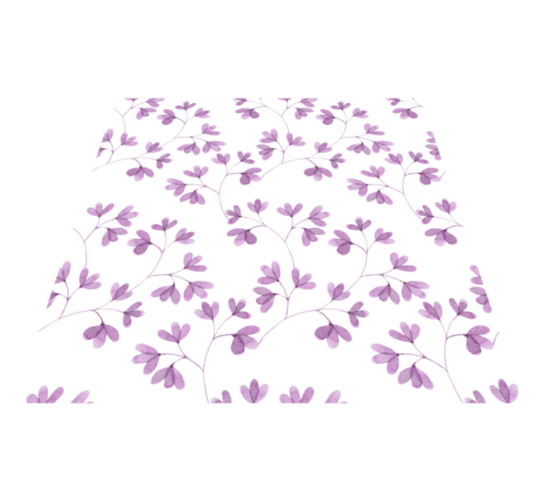 Vinyl teppich blumen im pinken blätterdesign - TenStickers