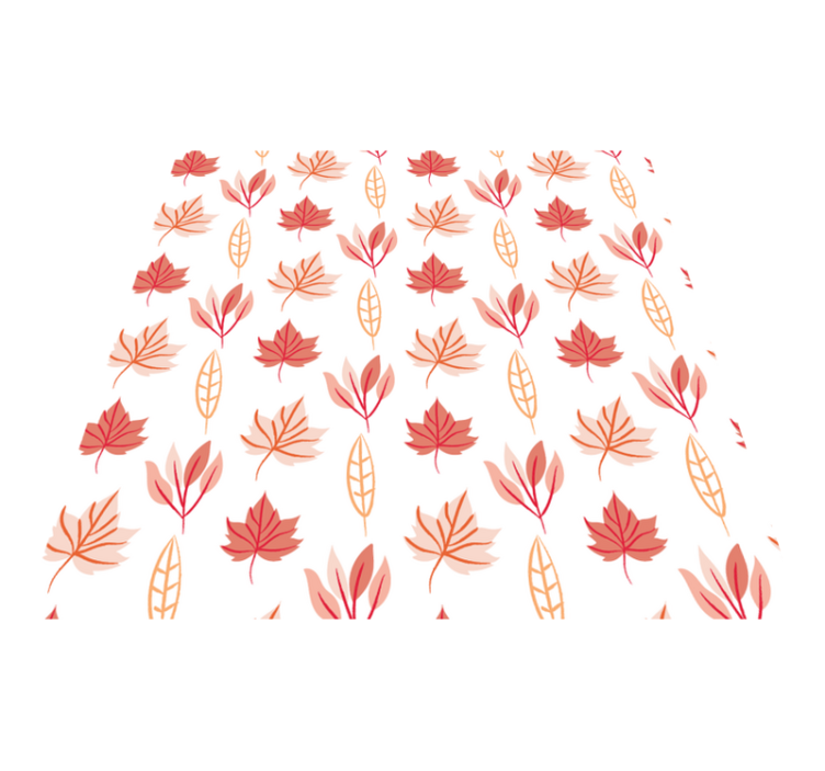 Vinyl teppich blumen mit rosa herbstblättern - TenStickers