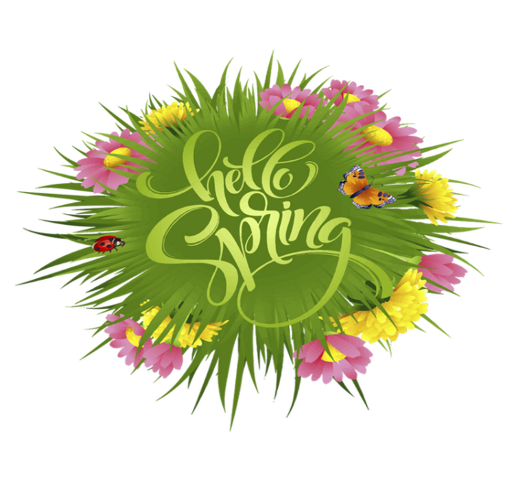 Vinyl teppich blumen frühlingsfeldblumen - TenStickers