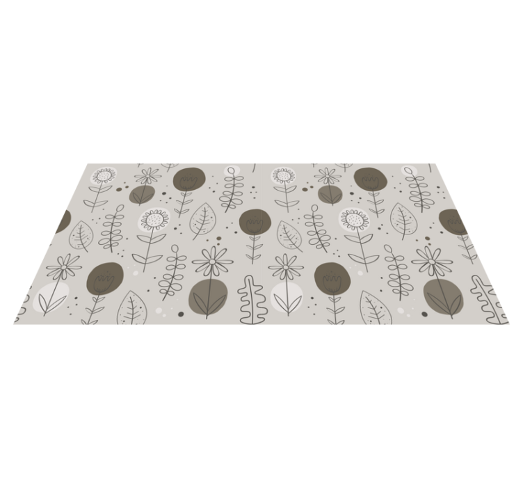 Vinyl teppich blumen mit natürlichem farbdesign - TenStickers