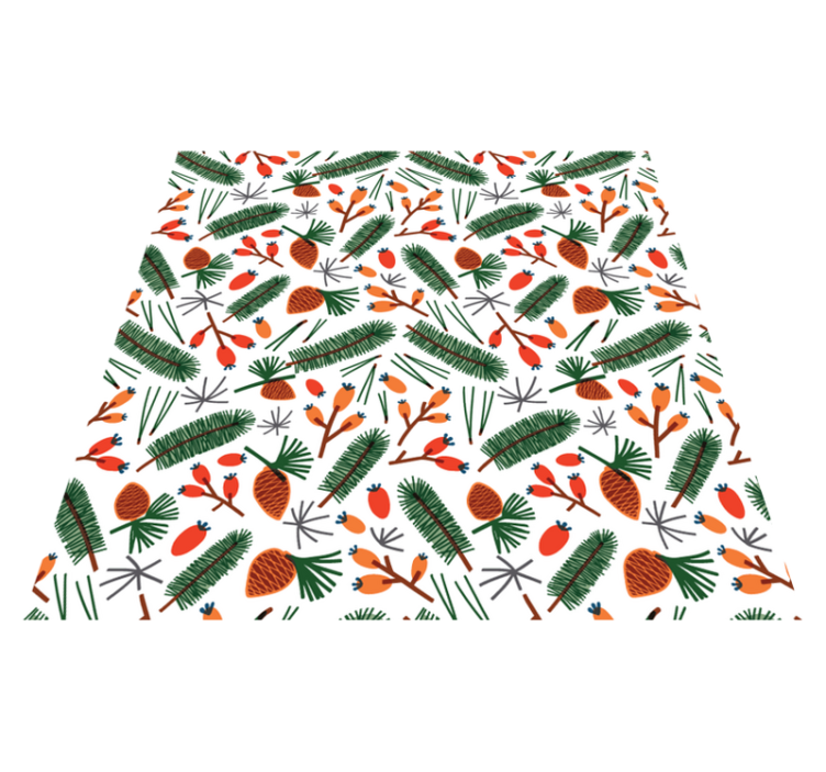 Vinyl teppich blumen mit herbstblattmustern - TenStickers