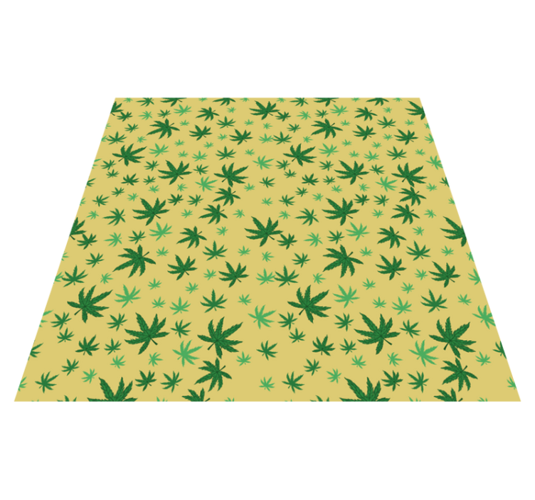Vinyl teppich blumen nahtloses cannabis muster - TenStickers