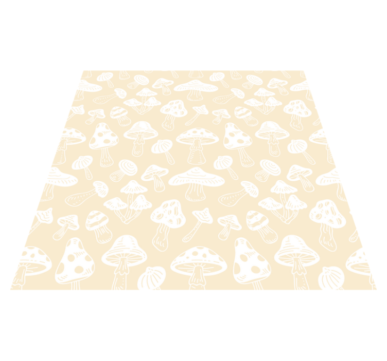 Vinyl teppich blumen in beigen pilzdesigns - TenStickers