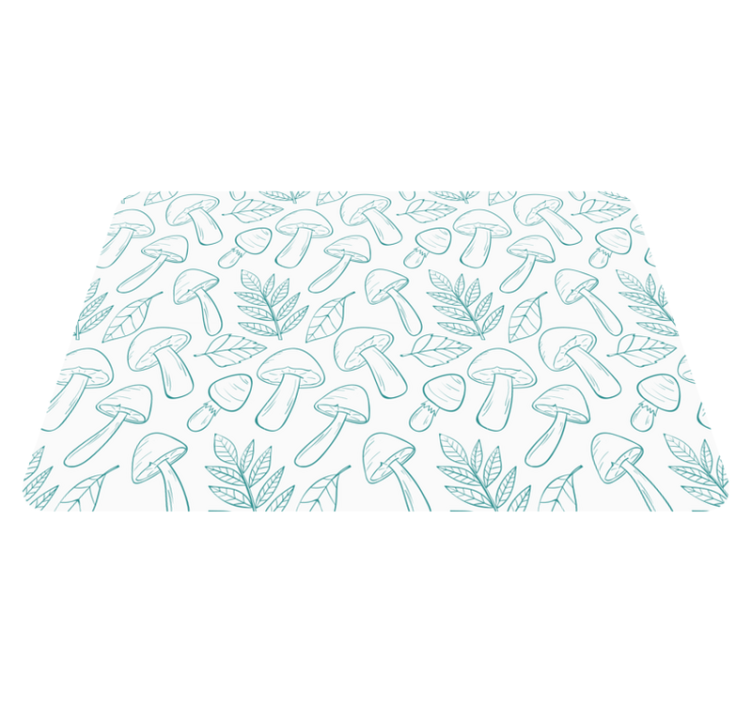 Vinyl teppich blumen mit muster in weiß und hellblau - TenStickers