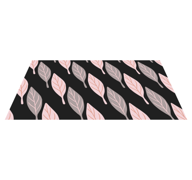 Vinyl teppich blumen mit stilvollem blattmuster - TenStickers