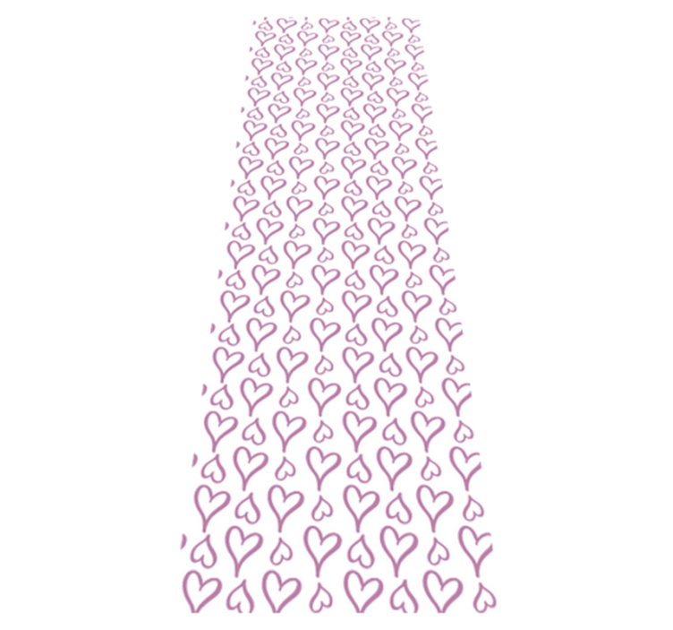 Vinyl teppich schlafzimmer mit pinken herzmotiven - TenStickers