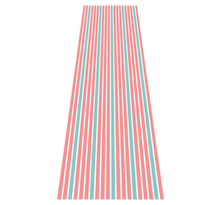 Vinyl teppich schlafzimmer im retro blauen und rosa muster - TenStickers