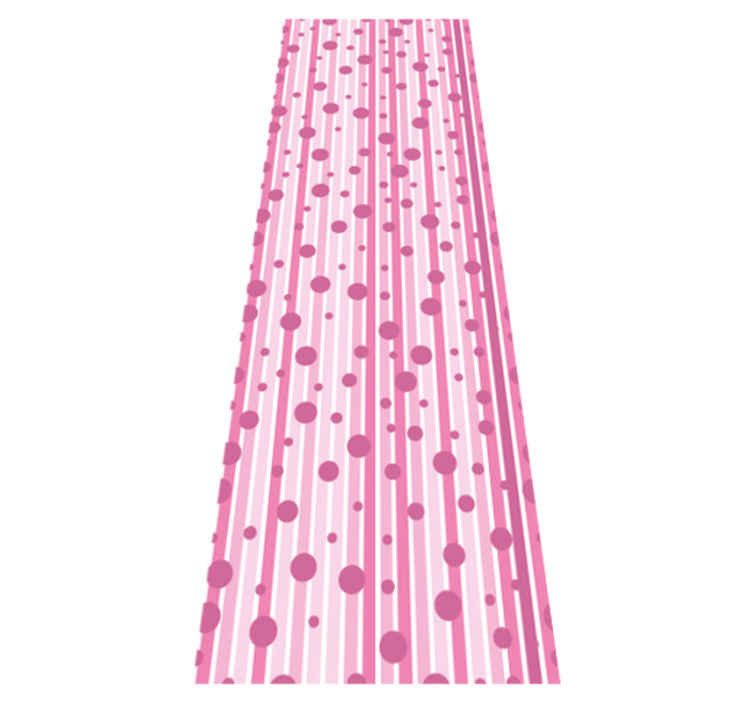 Vinyl teppich schlafzimmer vertikales rosa und weißes muster - TenStickers