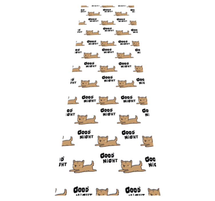 Vinyl teppich schlafzimmer mit süßem schlafendem hund - TenStickers