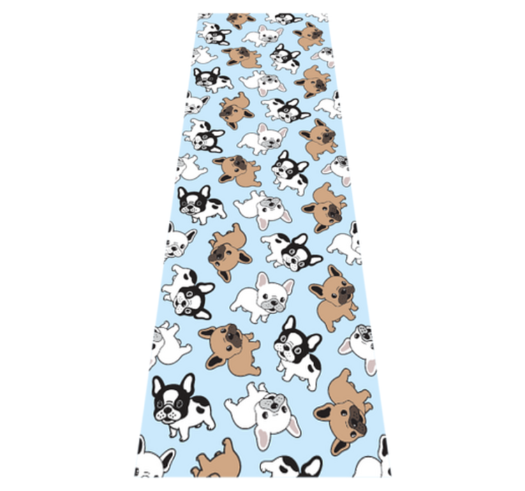 Vinyl teppich schlafzimmer im french bulldog design - TenStickers
