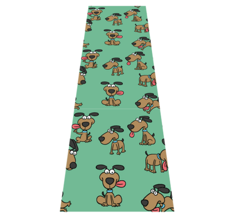Vinyl teppich schlafzimmer im lustigen hundecartoon-stil - TenStickers