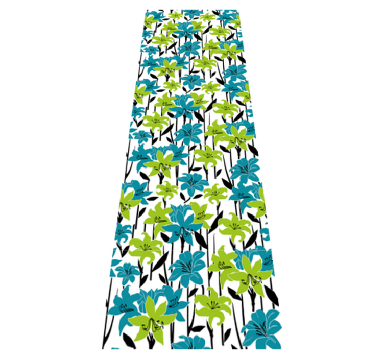 Vinyl teppich schlafzimmer mit blumen schablonen design - TenStickers